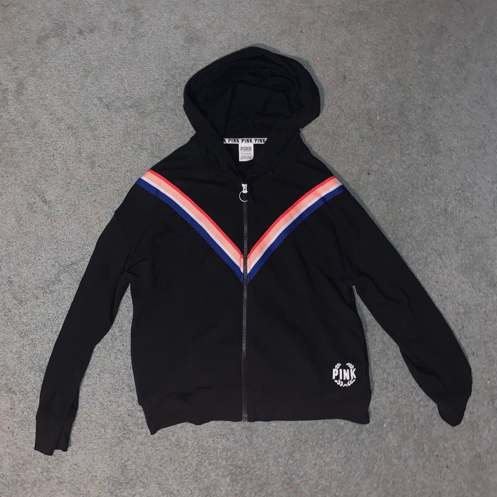 PINK black zip up